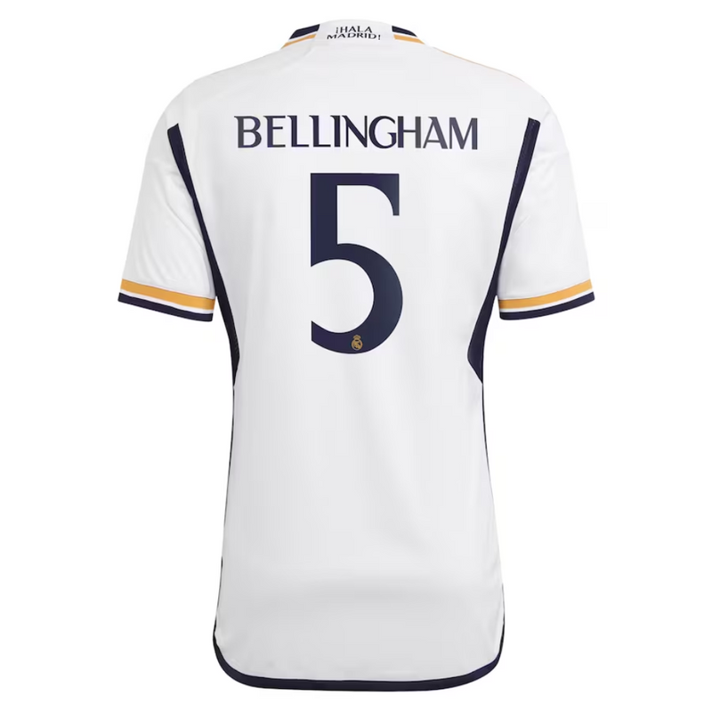 Camisa Real Madrid Titular 23/24 - Personalizada BELLINGHAM  Nº 5 - Adidas Torcedor Masculina