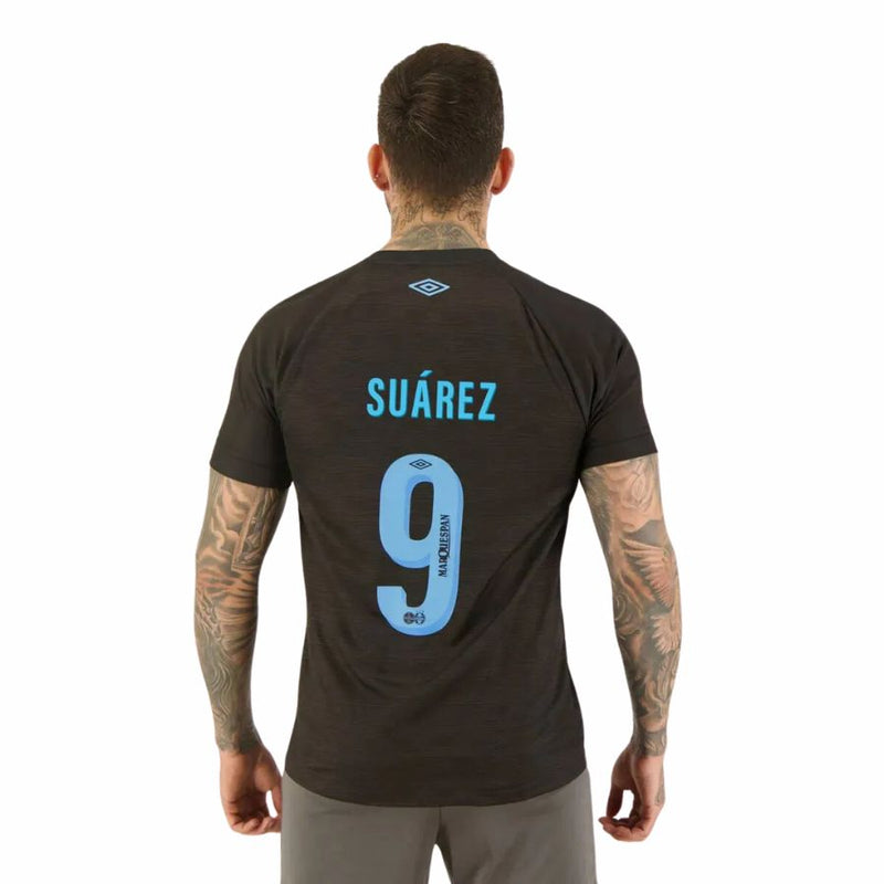 Camisa Gremio Preta Terceiro Uniforme 24/25 -  Umbro Torcedor Masculino - Personalizada Suárez 9